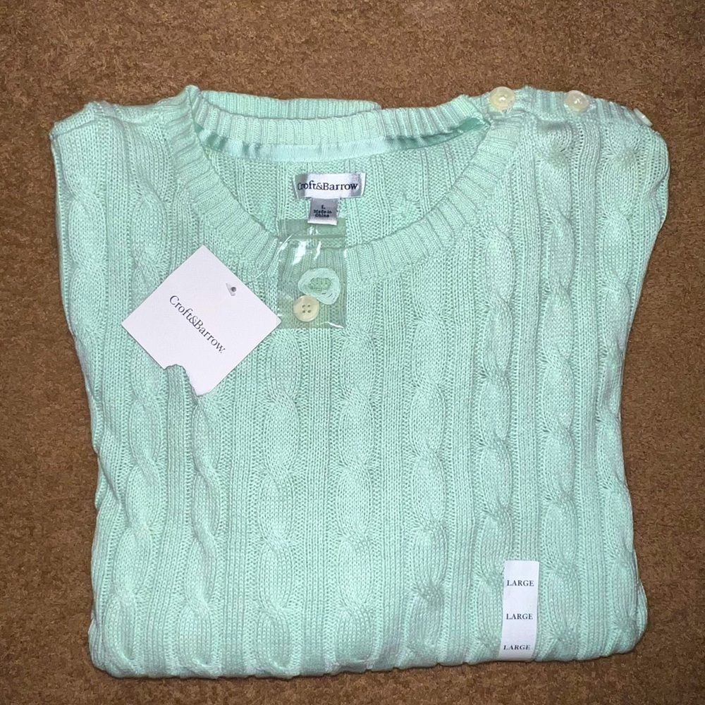Croft & Barrow cable knit sweater NWT